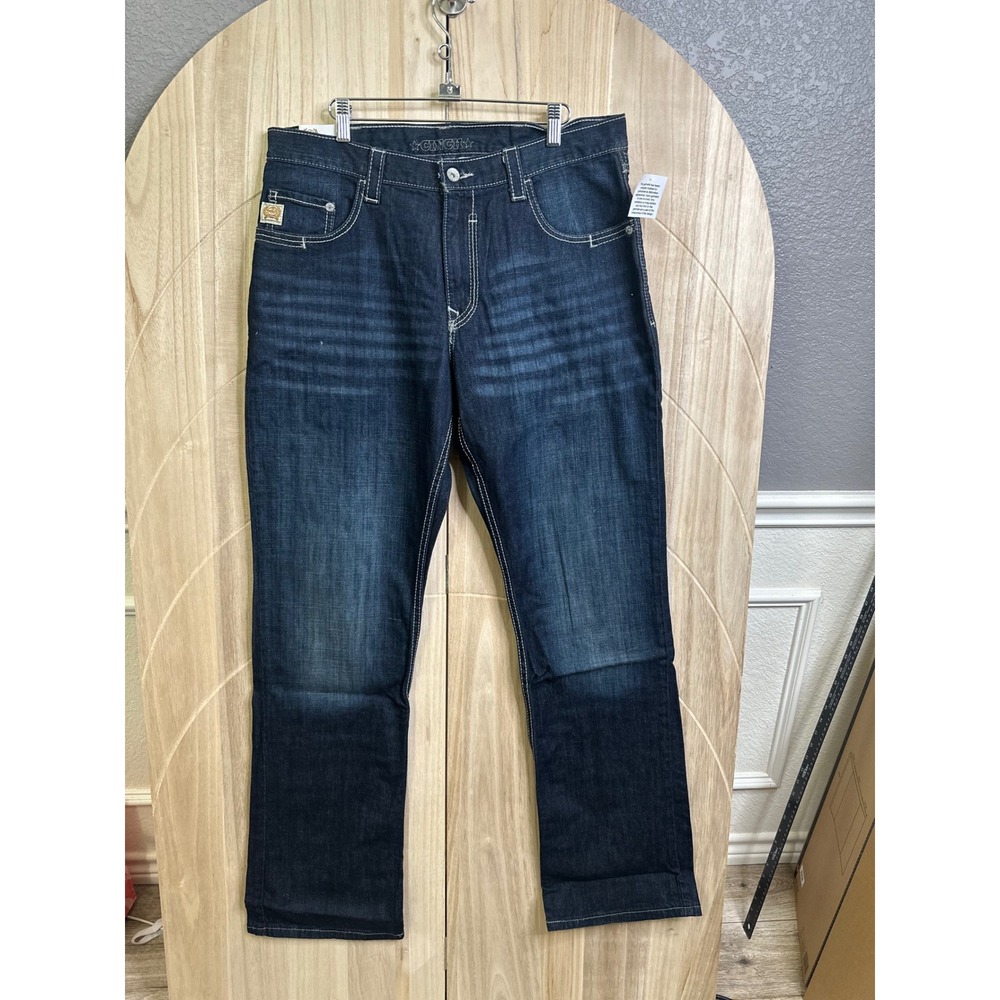 Cinch Carter Relaxed Mid Rise Boot Cut Jeans Dark Wash  36x36